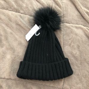 Hat with fur ball on top!